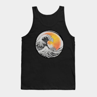 The great sumi wave monochromatic Tank Top